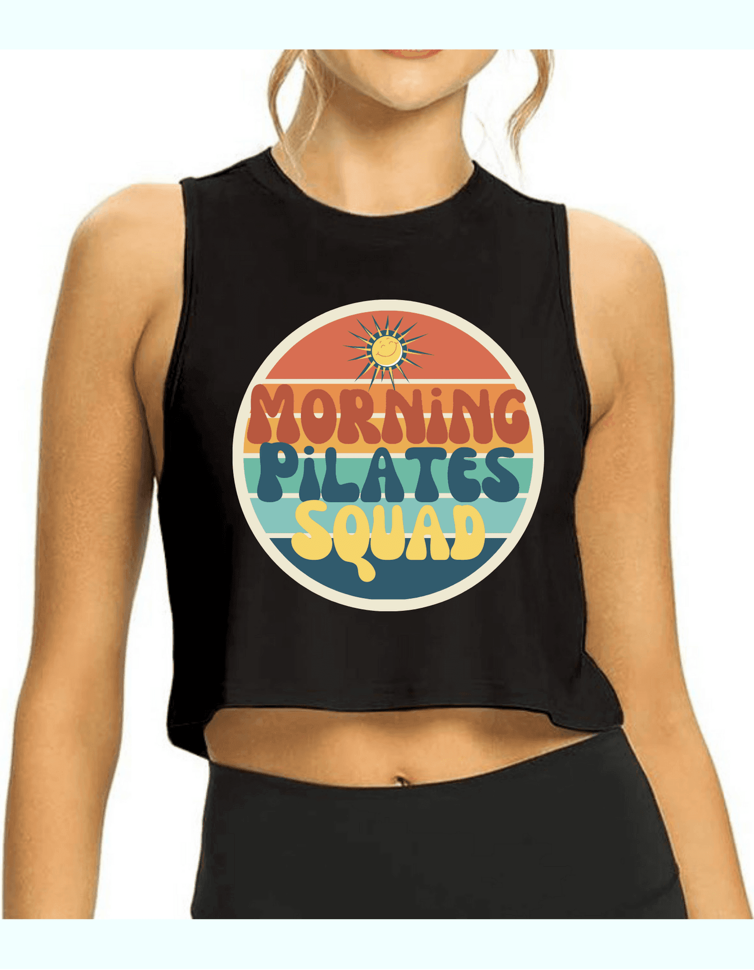 Morning Pilates Squad tank top black